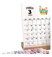 Wall Calendar 2025, Paint by Numbers Calendar Wall Calendar Nation Landscape, DIY Wall Calendar 20...
