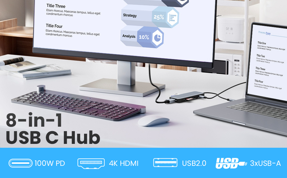 8 in 1 USB C Hub