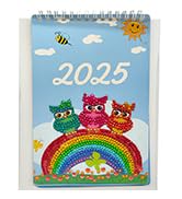 CXINLky Diamond Painting Desk Calendar 2025, Creative Diamond Art Painting Owls Desk Ka...