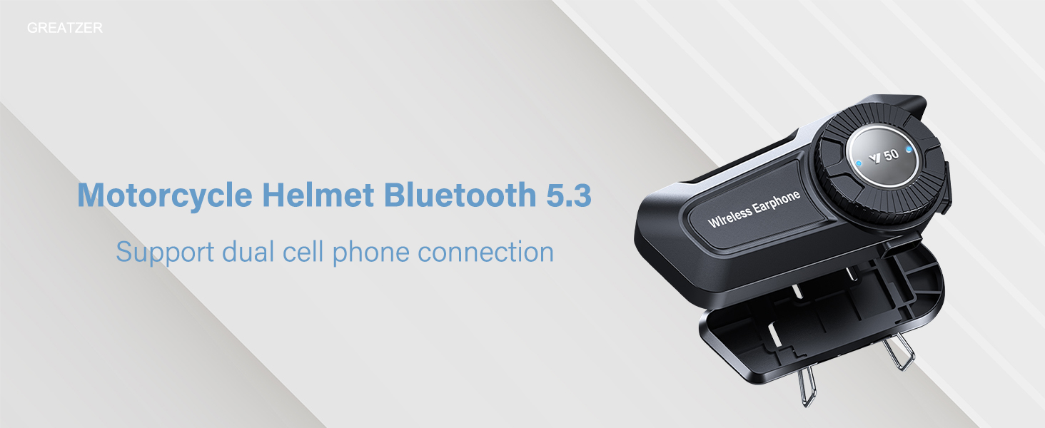 Motorcycle Helmet Bluetooth 5.3 Support dual cell phone connection