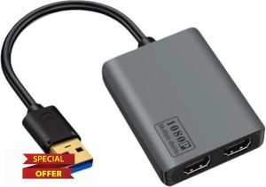 NCGGY USB 3.0 to Dual HDMI Adapter