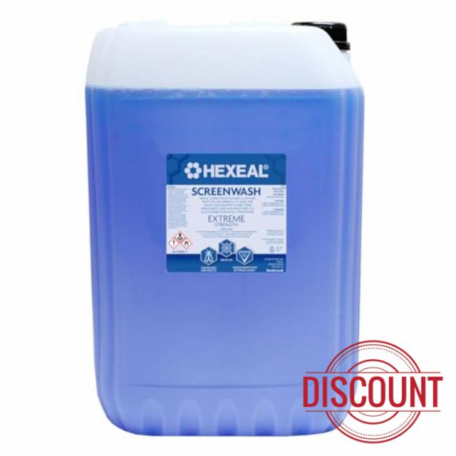 Hexeal Screenwash 25L – 25L of Extreme Strength