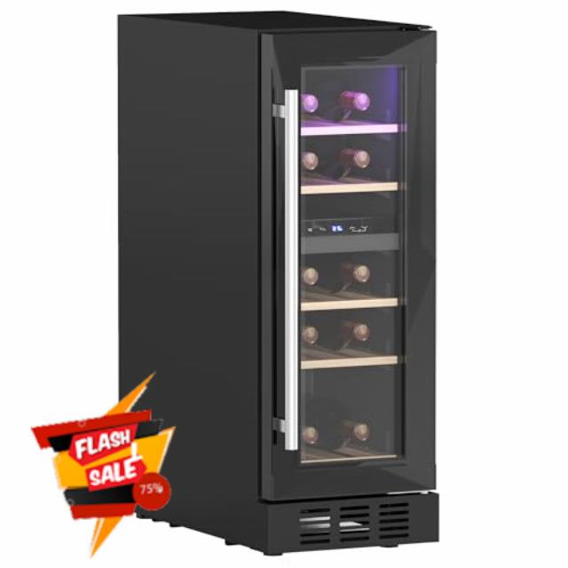 HOMCOM Dual Zone Wine Fridge