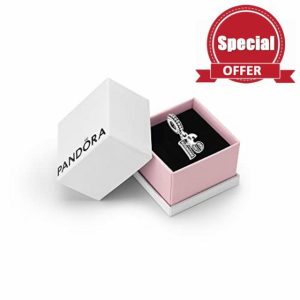 Pandora Moments Women's Sterling Silver 16 Years of Love Cubic Zirconia Dangle Charm for Bracelet