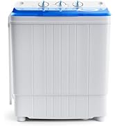 TANGZON Twin Tub Washing Machine, 10.5/8.5/4.5KG Portable Washer and Spin Dryer Combo with Timer ...