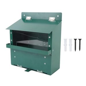 Metal Squirrel Feeder Box for Outside Garden