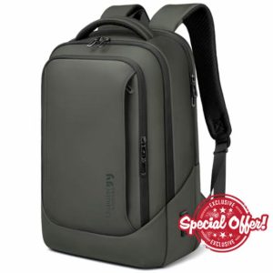 Mens Business Laptop Backpack for 15.6 Inch Large Rucksack with Charging Port Computer Bag Durable Anti-Theft High-Tech Daypack Water-Resistant Casual Daypack for Office College Weekende