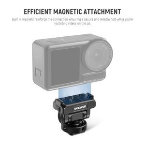 Magnetic Quick Release 160° Tilt Action Camera Adapter Mount with Cold Shoe