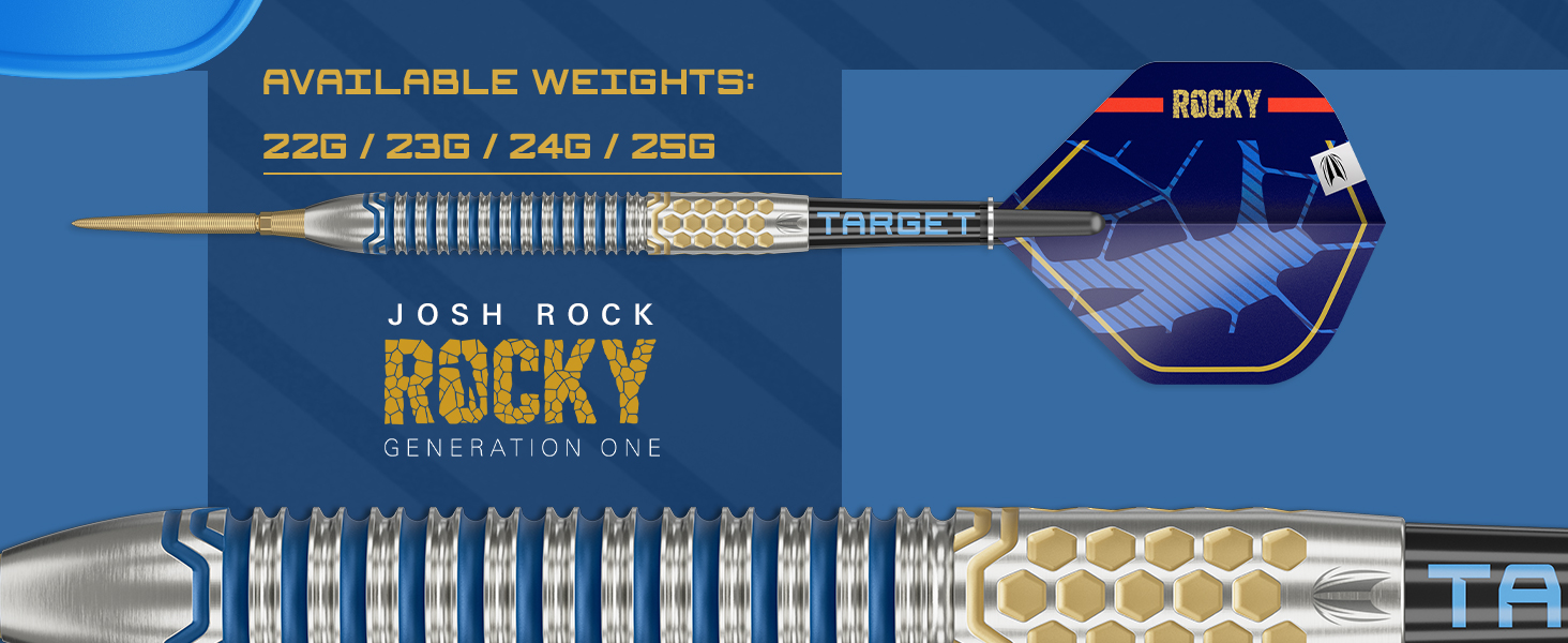 Target Darts Josh Rock G1 Steel Tip Swiss Point 90% Darts Generation 1 Rocky