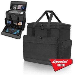 SUNDOY Portable Gaming PC Carrying Case – Desktop Computer Case for Tower Chassis