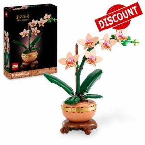 LEGO Botanicals Mini Orchid - Artificial Flowers Set for Adults - Indoor Plant with Terracotta Style Flowerpot - Home Decor - Gift for Valentine's Day for Women and Men - 10343