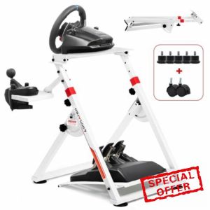 GTPLAYER Steering Wheel Stand for G25 G27 G29 G920 Foldable Racing Wheel Stand with Adjustable Height/Angle