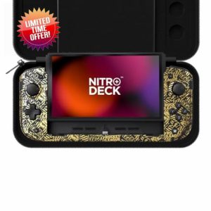 CRKD Nitro Deck+ Handheld Pro Controller for Nintendo Switch & OLED Model - TV Dockable - Programmable Sidekicks & Back Buttons - TruCollection System (Rocket League Gold Edition)