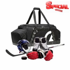 TRAILKICKER 156L Capacity Ice Hockey Carry Bag – Premium Equipment Bag for Hockey Gear – Large Expandable Duffle Bag – Heavy Duty – 27” x 12” x 12”