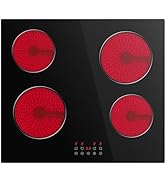 STARCHARTS Build-in Ceramic HobBRC4001-S, 4 Burners Electric Hob with Sensor Touch Control, Resid...