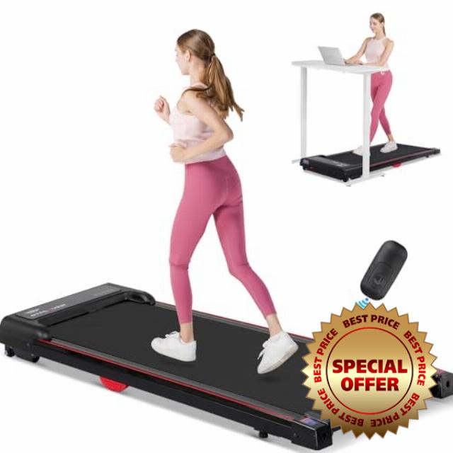 GTPLAYER Walking Pad Treadmill Under Desk Treadmills for Home Office 2.5HP Running Machines 3 in 1 Portable Walking Pad with Remote Ajustable Speed & LED Display No Assembly 320 Lb Capacity