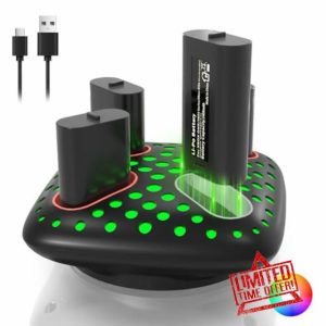 AceGamer 4x1400mAh(=4x5180mWh) Xbox Controller Rechargeable Battery Packs for Xbox One/Xbox Series X|S Elite Controller