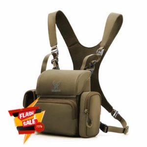 MOXULE Binocular Harness Chest Pack: Bino Case with Rangefinder Pocket for Hunting Birdwatching and Hiking