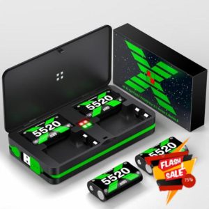 Portable 4x5520 mWh Xbox Rechargeable Battery Pack for Xbox Series X/S Controller