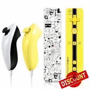 AUFGLO Wii Remote Controller and Nunchuck Controllers compatible with Wii/Wii U