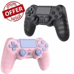 DYONDER 2-Pack Wireless PS4 Controllers for PS4/Pro/Slim & PC – 1000mAh Battery