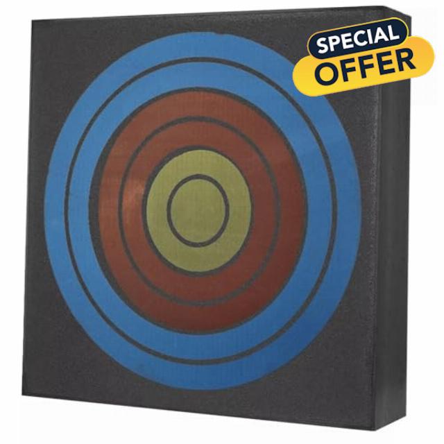 Archery Target Foam Base Bullseye 50x50x10cm Aim Practice Training Crossbow Bow