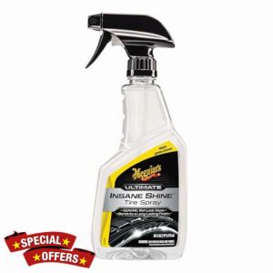 Meguiar’s Ultimate Insane Shine Tire Spray - Premium Tire Dressing that Delivers a Lasting High Gloss Wet Look and is Easy to Use; Advanced Tire Shine that Bonds for a Long-Lasting Finish