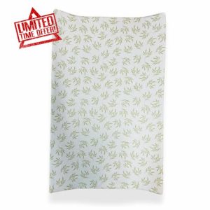 Clair de Lune Leaf Anti-Roll Wedge Baby Changing Mat 69 x 44cm