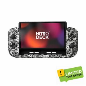 CRKD Nitro Deck - Professional Handheld Controller Deck with Zero Stick Drift for Nintendo Switch and Switch OLED (Rocket League Silver Edition)