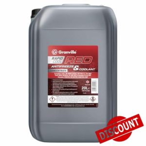 Granville Rapid Cool Red Antifreeze Concentrate – 20L | Long Engine Protection | Anti-Freeze Engine Coolant Organic Acid Technology (OAT) | BS: 6580:2010 Compliant | Ethylene Glycol-Based Coola