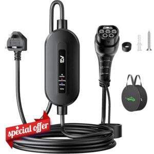 EVJUICION EV Charger Cable Type 2 to 3 Pin Plug 6M