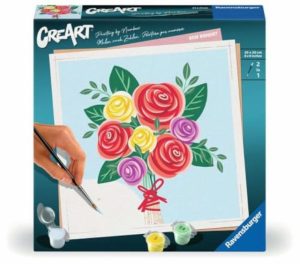 Ravensburger Paint by Numbers 25520 CreArt Painting by Numbers 25520 Rose Bouquet from 12 Years
