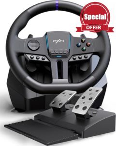 PXN V900 Gen2 Gaming Steering Wheel with Hall Pedals - 16 Bit