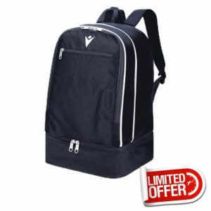 Macron Academy Evo Backpack with Shoe Rack Semi-Rigid Navy Blue