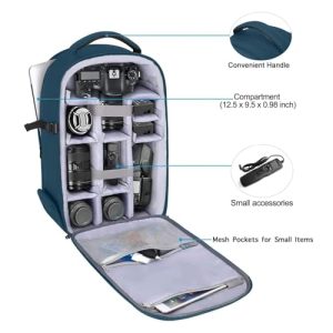 DSLR/SLR/Mirrorless Photography Camera Bag Full Open Waterproof Hardshell Case with Insert&Tripod Holder&Laptop Compartment Compatible with Canon/Nikon/Sony