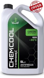 ChemCool Ready To Use Mixed Hybrid -30°C Long Life Antifreeze Engine Coolant In Green