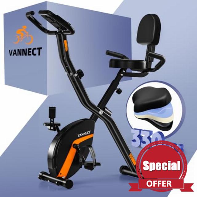 2025 New Exercise Bike Foldable with 8/16 Levels Magnetic Resistance