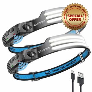 Smiling Shark LED Rechargeable Headlamp