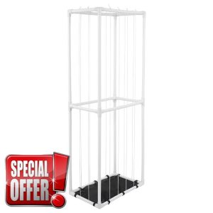 Toy Storage Stuffed Animal Storage Kids Room Stuffed Animal Storage Display PVC Soft Toy Organiser with Elastic Rope for Bedroom Nursery Playroom (White)