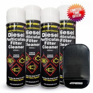 4TRESS 4 x Silverhook DPF Cleaner Aerosol Diesel Particulate Filter Cleaner Spray Can 400ml Non-Slip Dash Ma