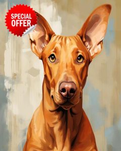 ANSIWEIGO Egyptian Hound Themed Paint by Numbers - Easy DIY Painting Kit with Canvas and Tools
