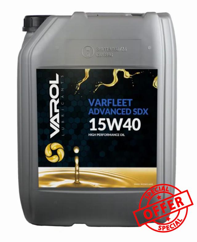 Varol Lubricants - Varfleet Advanced SDX 15w40-20L (1PC) - ACEA E7 - Fleet Engine Oil