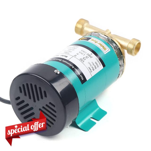 MIIWWOWO 120W Water Pressure Booster Pump 25L Automatic Electronic Booster Pump Hot and Cold Water Electric Garden Water Pump Conversion Pump for Shower Washing Machine Home Garde