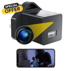 WENSEN Spy Camera 1080P HD WiFi Hidden USB Charger Wireless Indoor Secret Camera Mini Nanny Spy Cam Home Security Surveillance Camera Small Monitoring Camera with Motion Detection Remote App Control