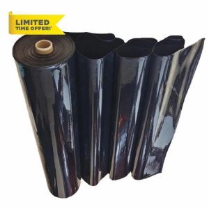 Waterproof HDPE Black Pond Liner 8mx8m Large Fish Pond Membrane for Water Gardens Streams Fountains Flexible and Durable Pond Lining for Plant Protectio