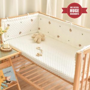 ENAZKLADB Cot Bumper Breathable Crib Bumper Baby Cot Liners Cot Bumpers For Cot Bed Padded Cot Bumper Cotbed Bumper For One Side Baby Cot Bumpers Crib Rail Cover Baby Crib Bumpe