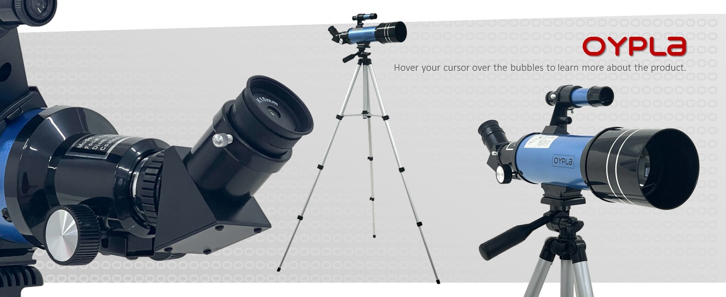 Oypla Professional Astronomical 400-70 Portable Refractor Telescope with Adjustable Tripod