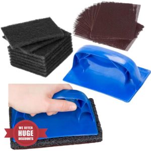 (31 Pieces) Grill & Griddle Cleaning Kit with Screen/Pad Holder