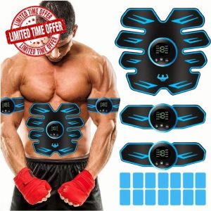 BENTENG EMS Muscle Stimulator-8 Modes & 19 Intensities-ABS Stimulator for Women Men with Extra Extension Strap-Verified Safe Effective Quick EMS Technology Abdominal Toning Bel