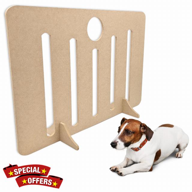 See-Through Wooden Pet Stopper Dog Barrier Gate for Stairs Freestanding Dog Stopper for Stairs